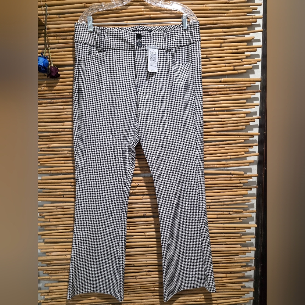 TORRID Women's Black and White Houndstooth Pants Size 14 R - NEW W/ TAGS